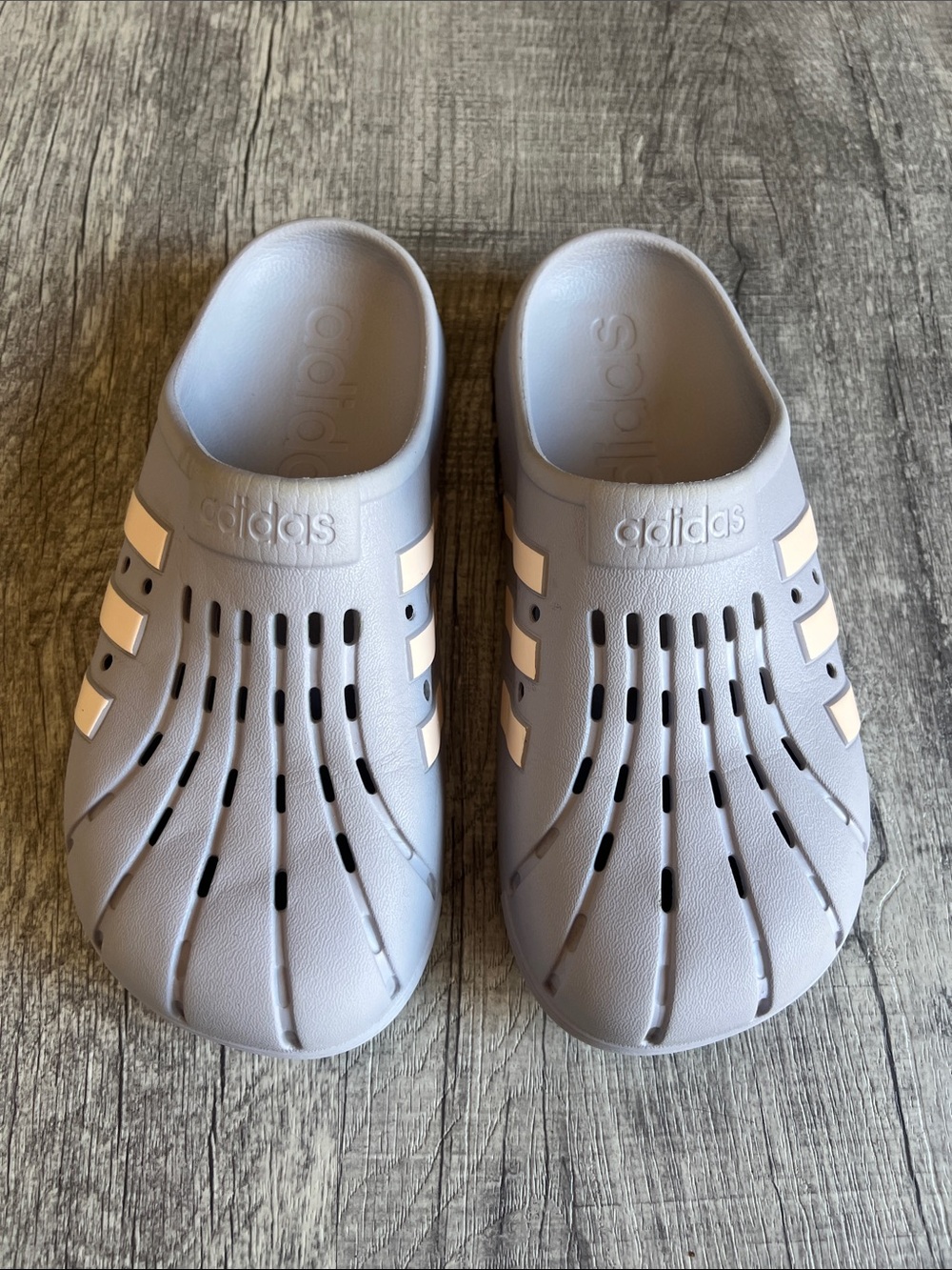 Adidas Women's Adilette Clog Light Purple Slides Size 7